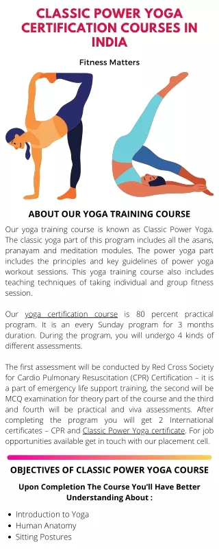 Classic Power Yoga Certification Courses In India