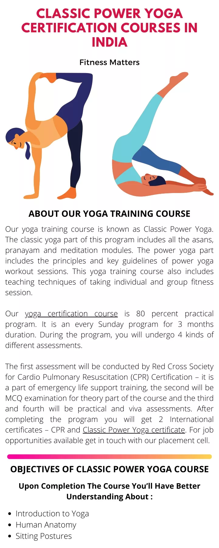 classic power yoga certification courses in india