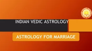 Astrology For Marriage