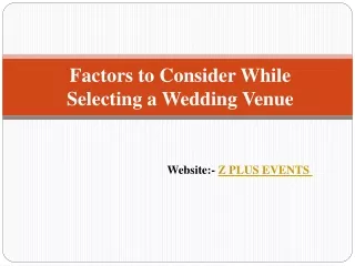 Five Things to Consider When Choosing a Wedding Venue