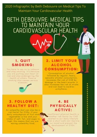 2020 Info-graphic By Beth DeBouvre On Medical Tips To Maintain Your Cardiovascular Health