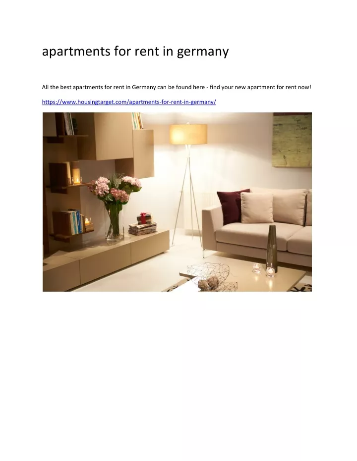apartments for rent in germany