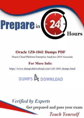 Oracle 1z0-1041 Dumps with 1z0-1041 Real Questions Answers | Dumps4Download