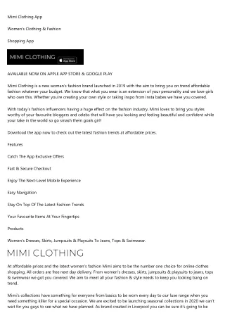 15 Undeniable Reasons to Love Mimi Clothing On App Store