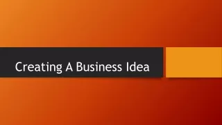 Creating A Business Idea