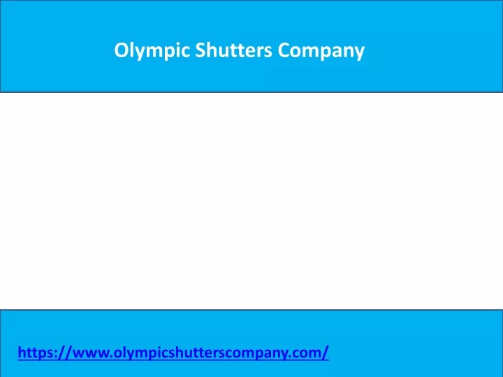 olympic shutters c ompany