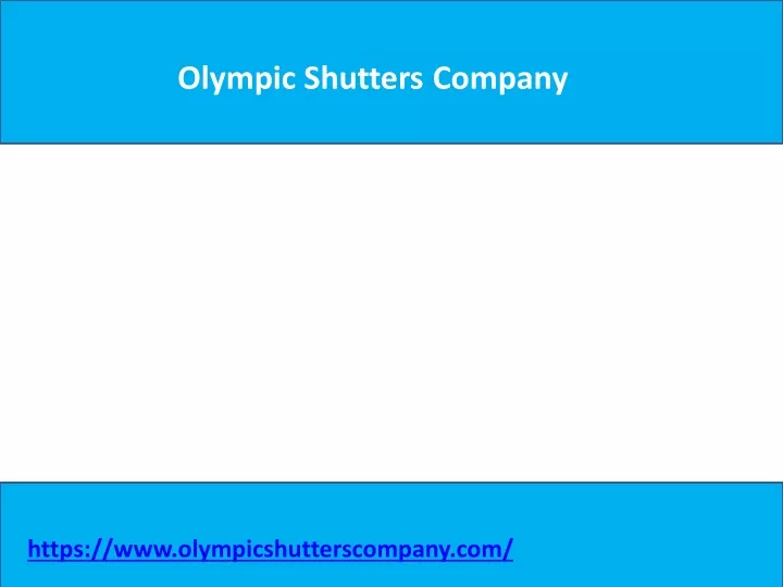 olympic shutters company