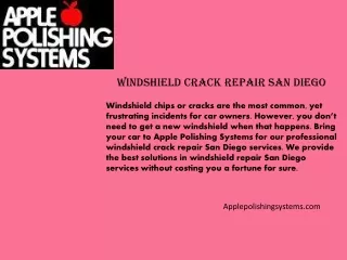 Applepolishingsystems.com - Windshield Crack Repair San Diego