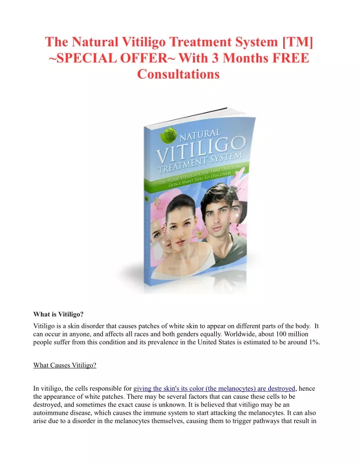 the natural vitiligo treatment system tm special