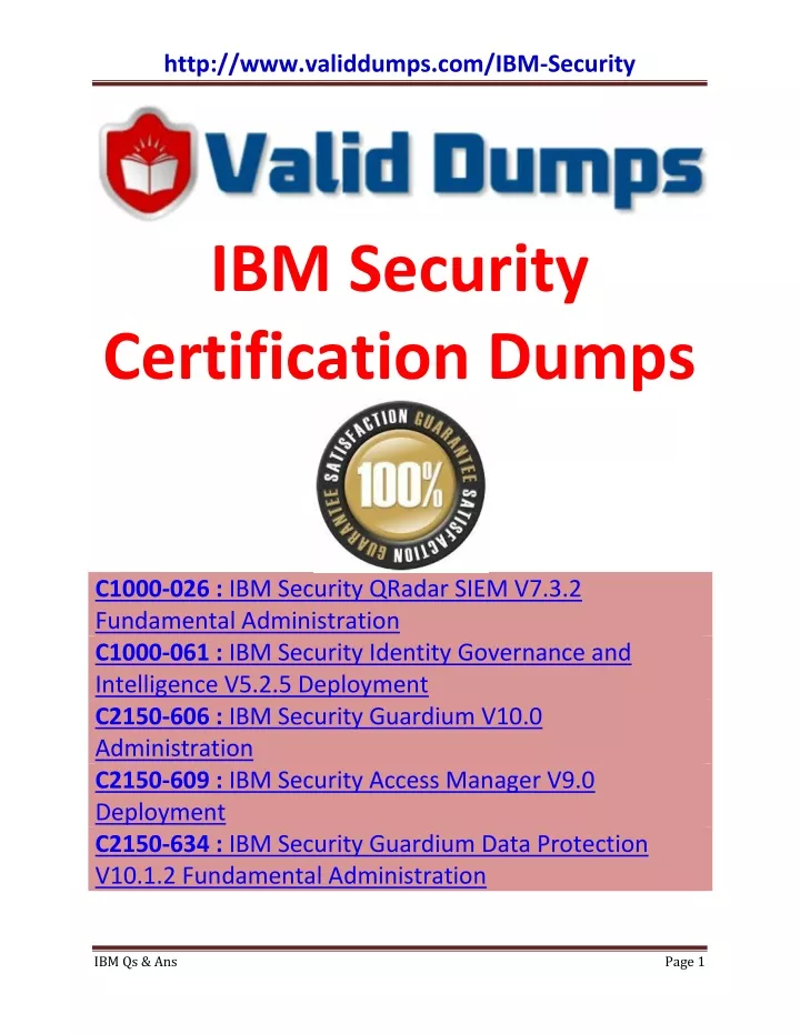 http www validdumps com ibm security