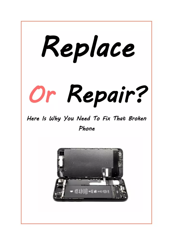 replace or here is why you need to fix that