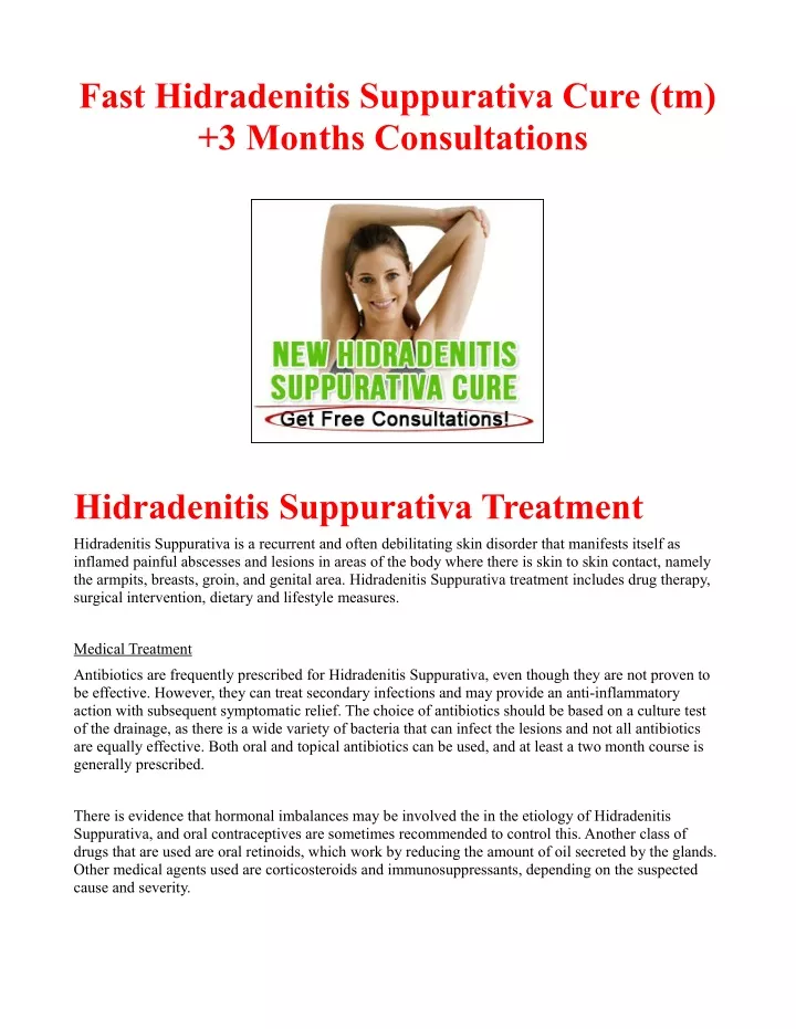 fast hidradenitis suppurativa cure tm 3 months
