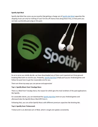 Spotify Apk Mod