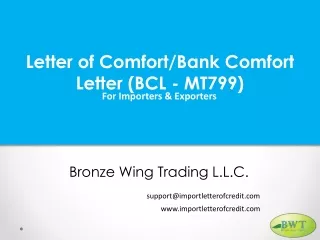 letter of comfort bank comfort letter bcl mt799