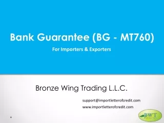 bank guarantee bg mt760