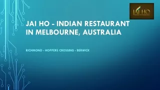 Jai Ho - Indian Restaurant in Melbourne, Australia