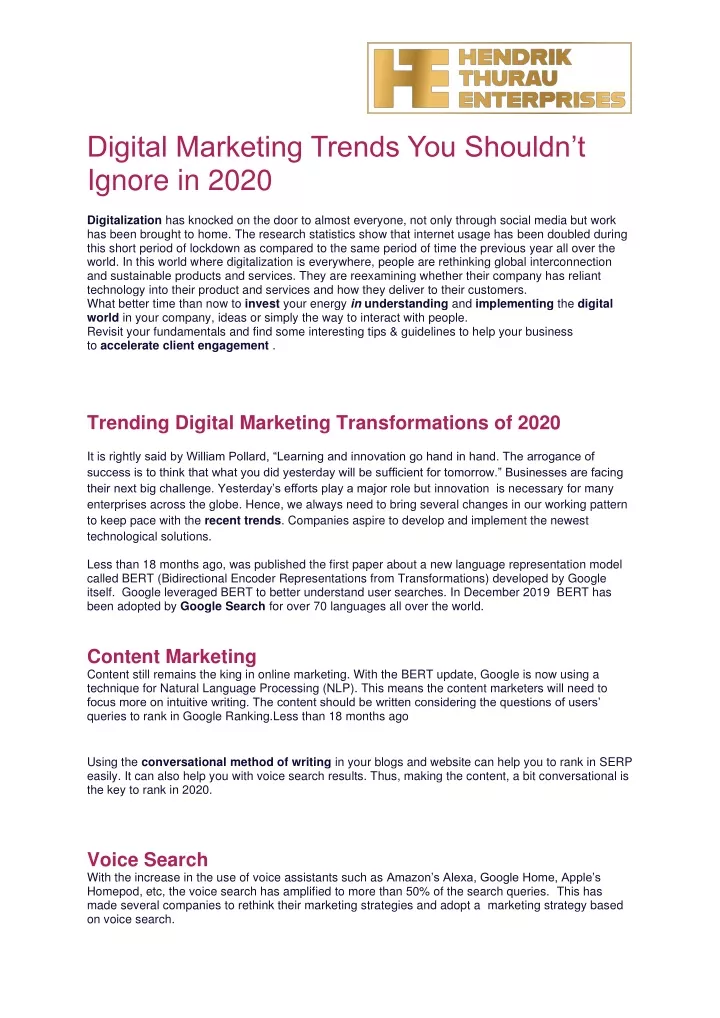 digital marketing trends you shouldn t ignore