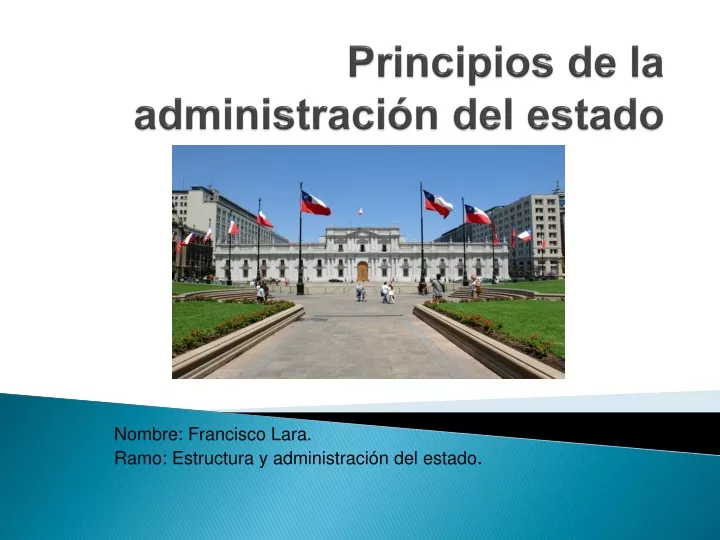 principios de la administraci n del estado