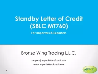 standby letter of credit sblc mt760