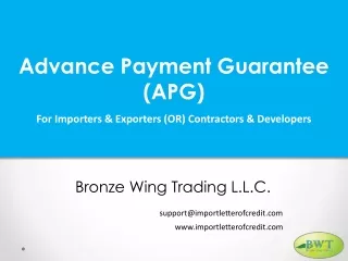 advance payment guarantee apg