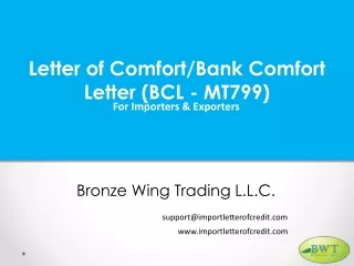 letter of comfort bank comfort letter bcl mt799