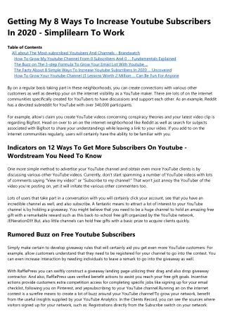 Rumored Buzz on 8 Simple Ways To Increase Youtube Subscribers In 2020 ...