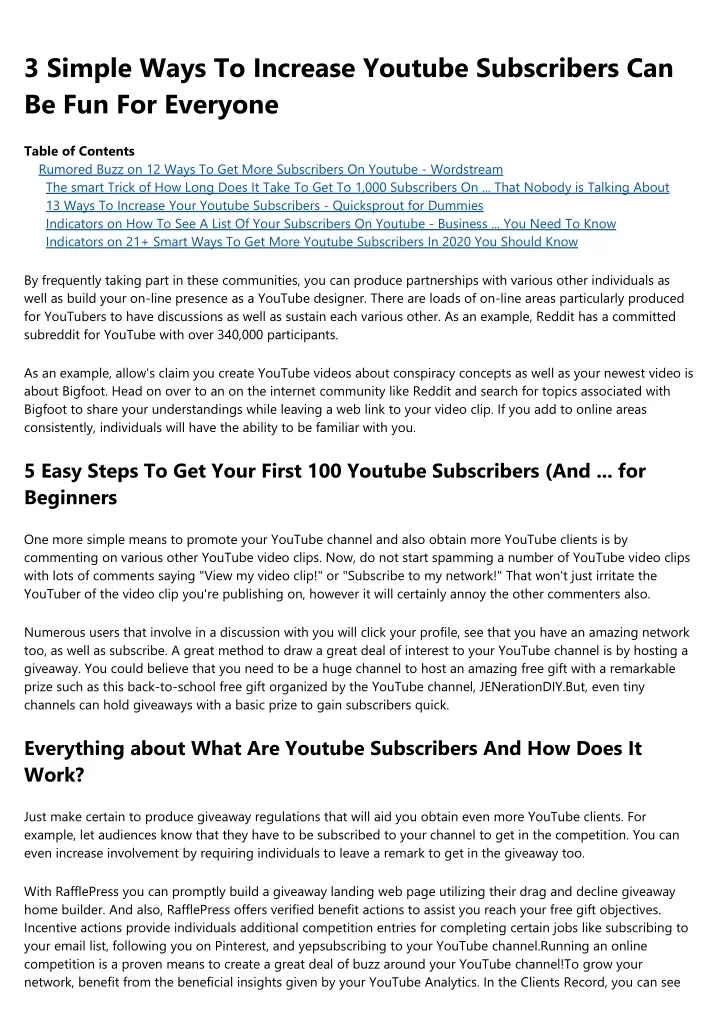 3 simple ways to increase youtube subscribers