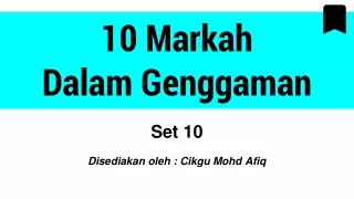 10 markah dalam genggaman