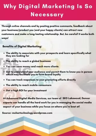 why digital marketing is so necessary