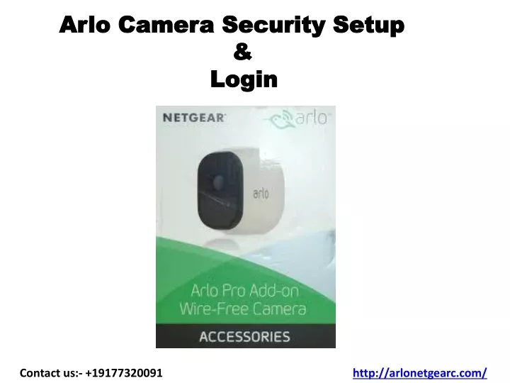 arlo camera security setup login