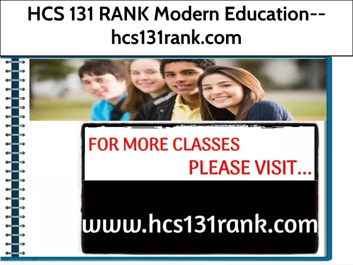 hcs 131 rank modern education hcs131rank com