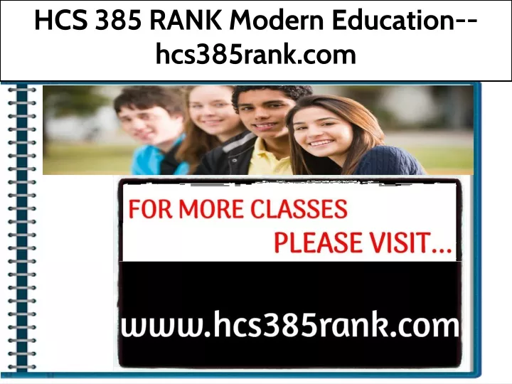 hcs 385 rank modern education hcs385rank com