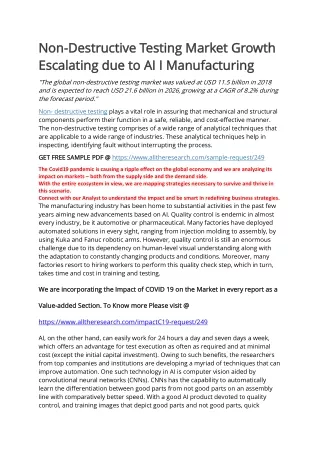 non non destructive testing market growth