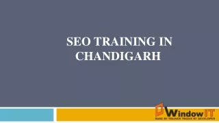Seo Training in Chandigarh