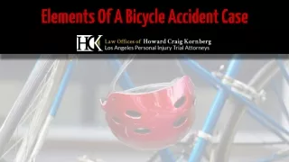 elements of a bicycle accident case