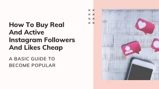 How To Buy Real Instagram Followers