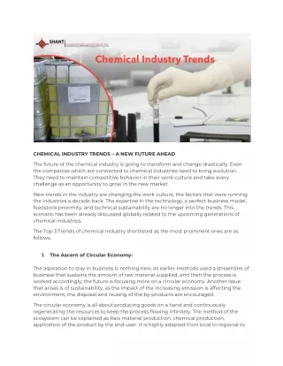 Top 3 Chemical Industry Trends In 2020