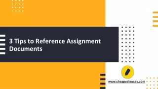 3 tips to reference assignment documents