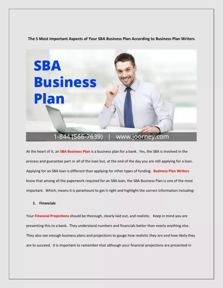 the 5 most important aspects of your sba business