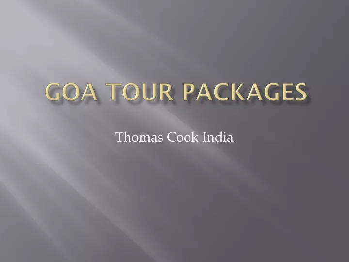 goa tour packages