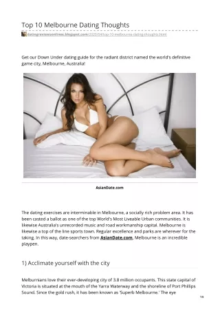 top 10 melbourne dating thoughts