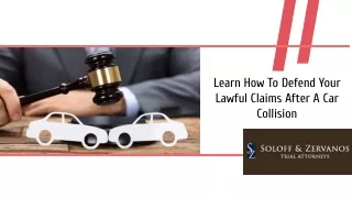 learn how to defend your lawful claims after
