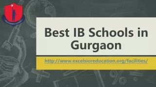 best ib s chools in g urgaon