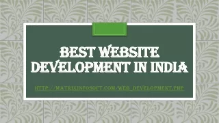 best website development in india