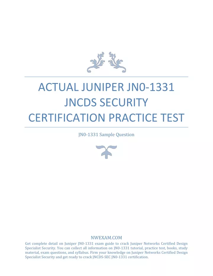 actual juniper jn0 1331 jncds security