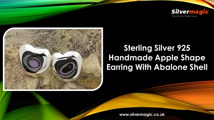 sterling silver 925 handmade apple shape earring