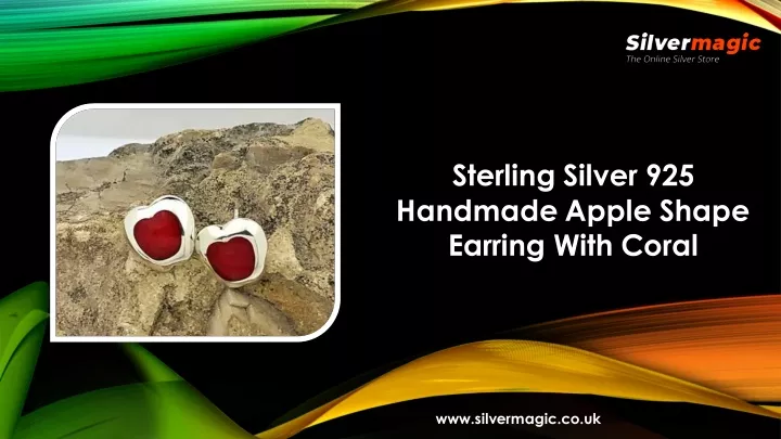 sterling silver 925 handmade apple shape earring