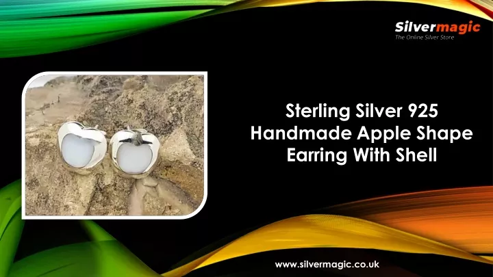 sterling silver 925 handmade apple shape earring