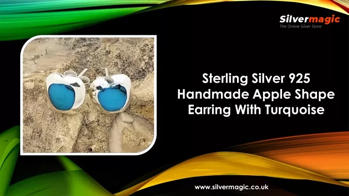 sterling silver 925 handmade apple shape earring