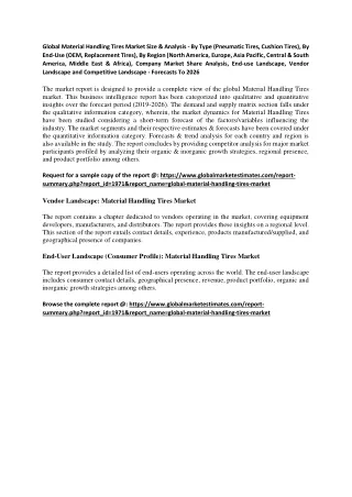 global material handling tires market size